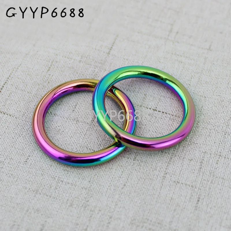 Top Trends: 10-30-100pcs 1.6cm 1.8cm 2.5cm 3cm Rainbow Pet's Strap O Ring, bags' Accessories, alloy Welded Rings, Closed Round O Ring Shoppable Styles