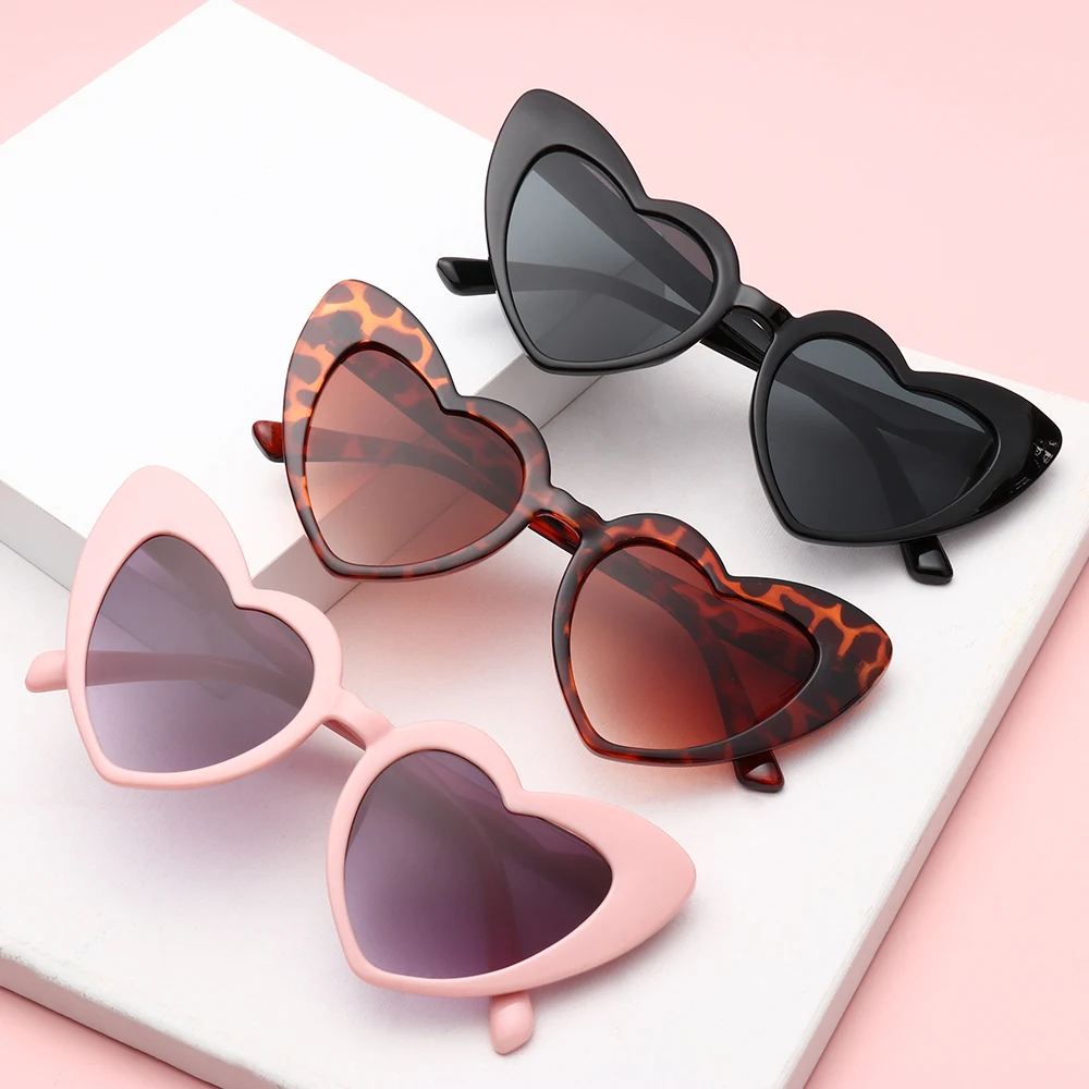 Top Trends: Heart Sunglasses Women Brand Designer Cat Eye Sun Glasses Female Retro Love Heart Shaped Glasses Ladies UV400 Protection Shoppable Styles - Image 2