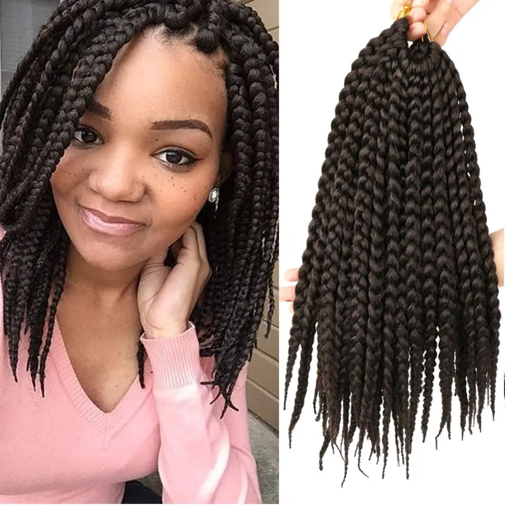 Top Trends: 14 Inch Short Box Braids Crochet Hair Synthetic Bob Braids Cute Crochet Braids Stylish Sporty Black Brown Hair Extensions Shoppable Styles