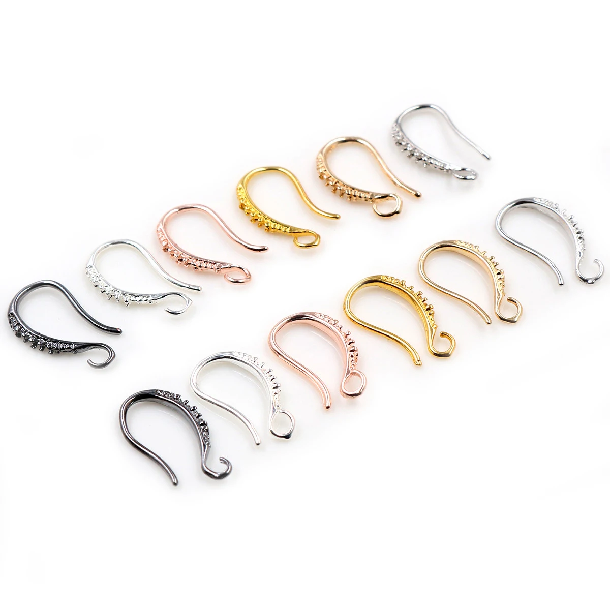 Top Trends: 17x10mm 20pcs Rhodium Silver Gold Plated Earring Findings Earrings Clasps Hooks Fittings DIY Jewelry Making Accessories Earwire Shoppable Styles