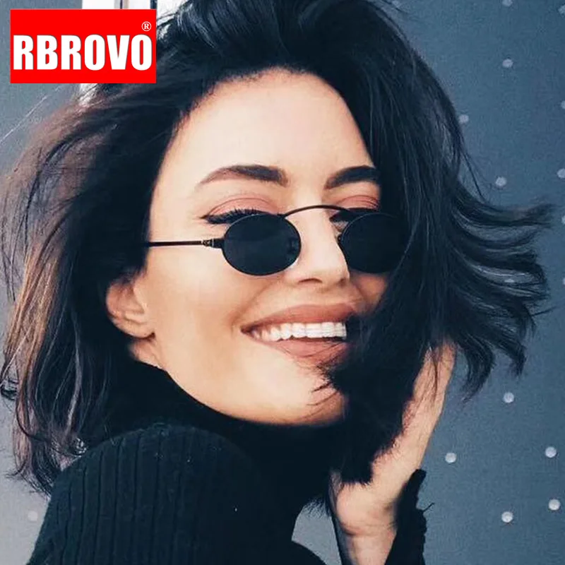 Top Trends: RBROVO 2023 Round Punk Sunglasses Women Retro Eyewear Women / Men Brand Designer Glasses Women Mirror Gafas De Sol Para Hombre Shoppable Styles