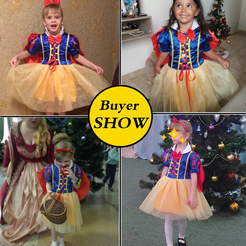 Top Trends: Halloween 4 Layers Snow White Cosplay Dresses For Girls Party Princess Dress Children's Tulle Dress Baby Girl Tutu Infants Gowns Shoppable Styles - Image 6