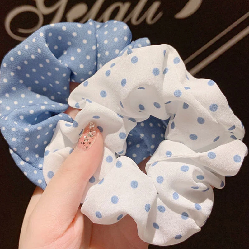 Top Trends: Women Soft Hair Scrunchie Elastic Purple Solid Color Hair Band Floral Prints Stretchy Hair Tie Ponytail Holder Hair Accessories Shoppable Styles