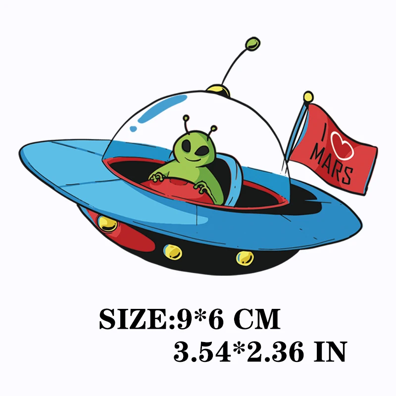 Top Trends: New Alien Patch For Kids Clothes Iron Transfer Alien Patch Space Transfer Heat Transfer Patch Washable Applique Shoppable Styles - Image 5