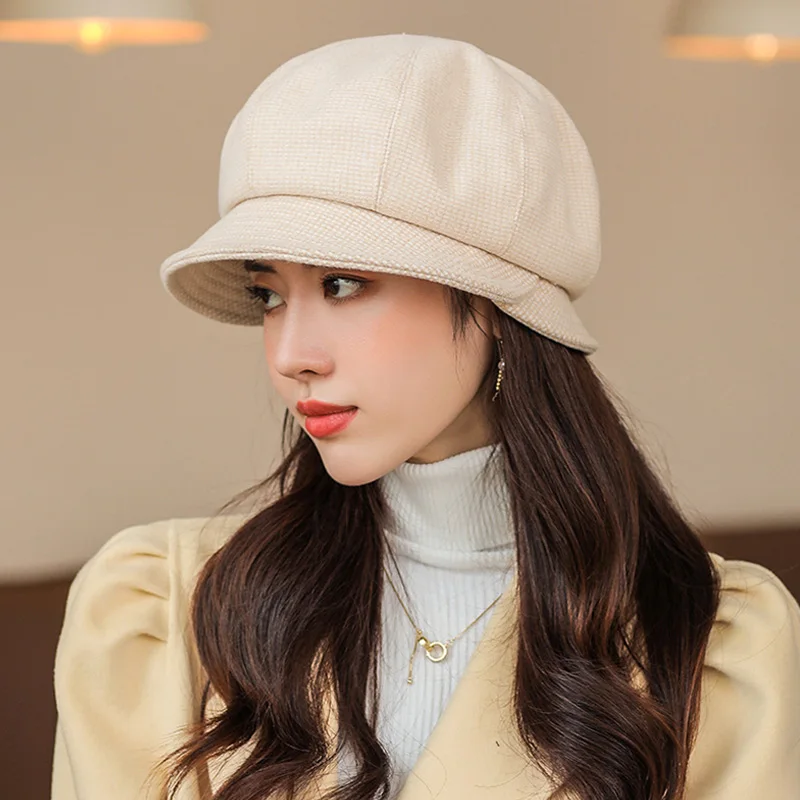 Top Trends: Fashion Winter Bucket Hats For Women Autumn Warm Fishing Caps Elegant Ladies Plaid Cap Casual Houndstooth Cap Girl Fisherman Hat Shoppable Styles - Image 5