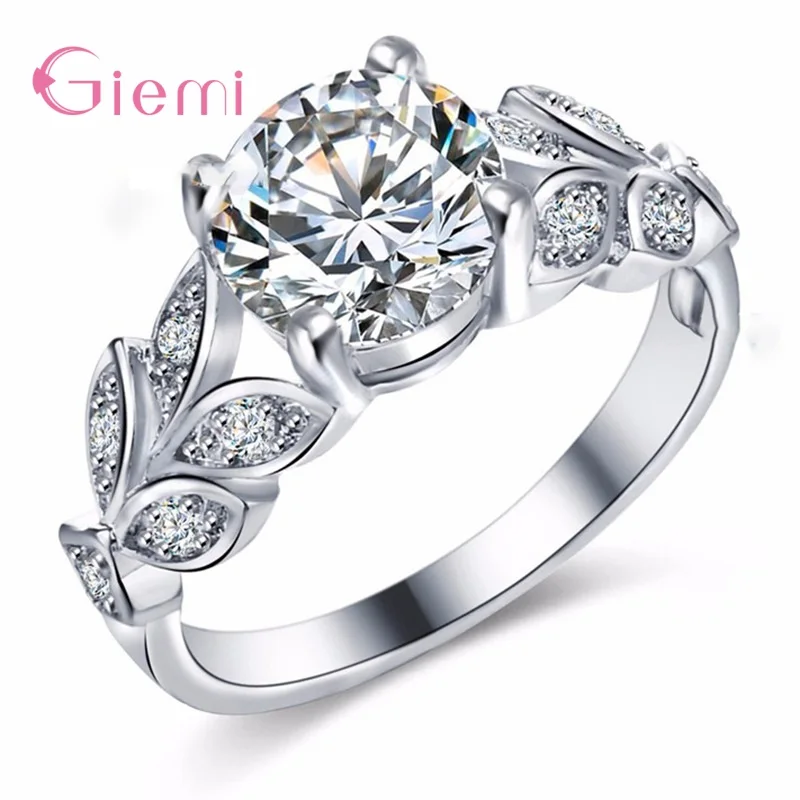 Top Trends: Top Sale 925 Sterling Silver Fashion CZ Rings For Women / Girls Good Quality Wedding / Engagement Party Jewelry Shoppable Styles