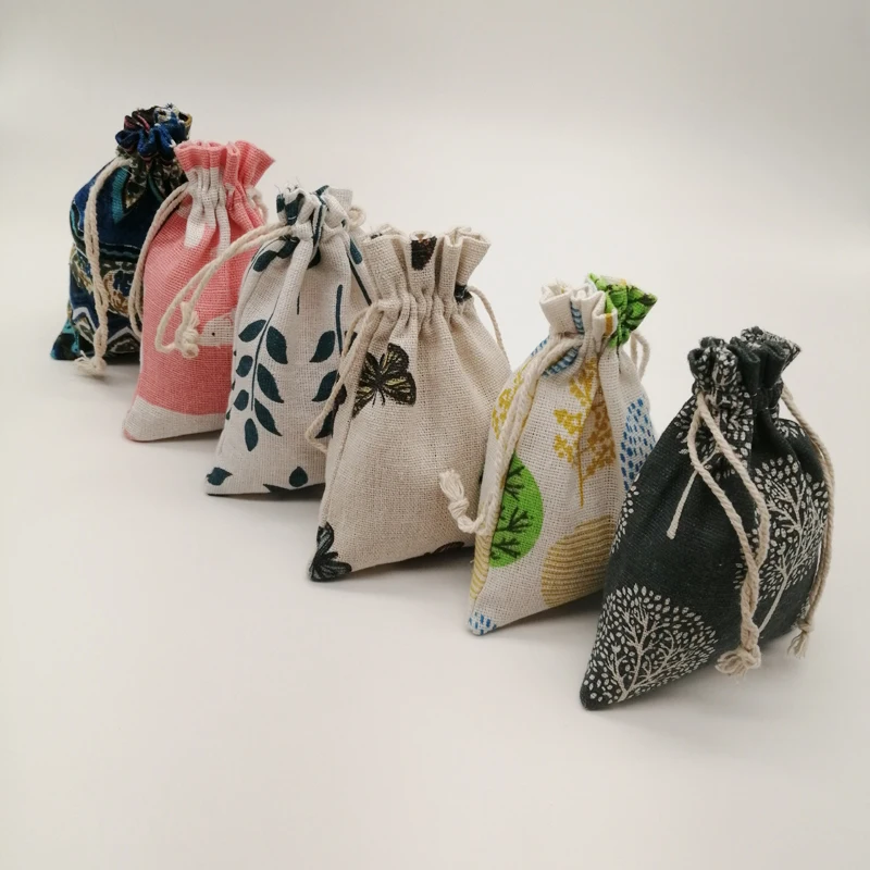 Top Trends: 100pcs Cloth Jute Bag Sack Cotton Bag Drawstring Burlap Bag Jewelry Bags Pouch Little Bags For Jewelry Display Storage Gift Bag Shoppable Styles