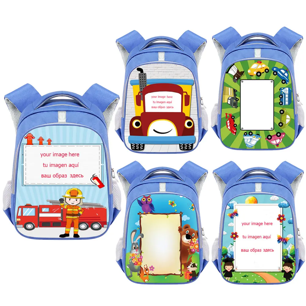 Top Trends: Customize The Image Name On The Backpack Children School Bags Fire Truck Doctor Animal Kids Kindergarten Backpack Book Bag Shoppable Styles