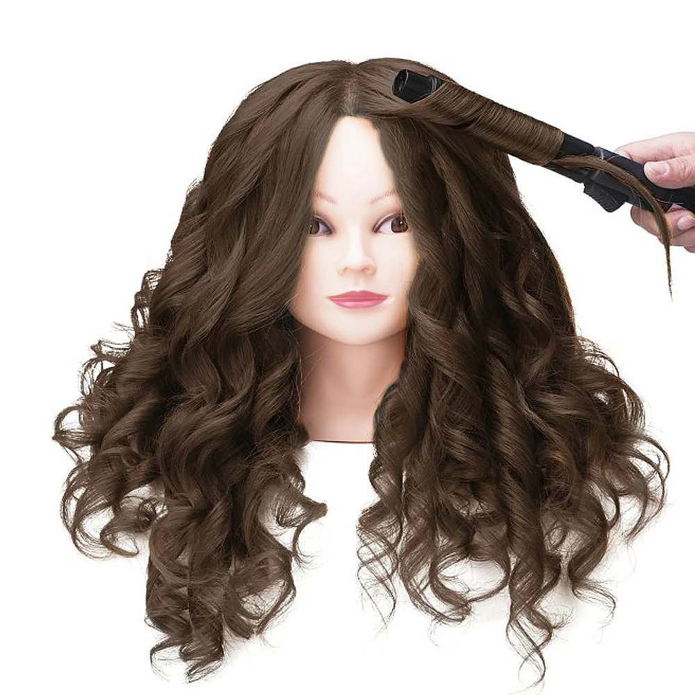 Top Trends: Best Quality 65CM 100% High Temperature Fiber Training Head Hairdressing Practice Makeup Training Mannequin Head Shoppable Styles