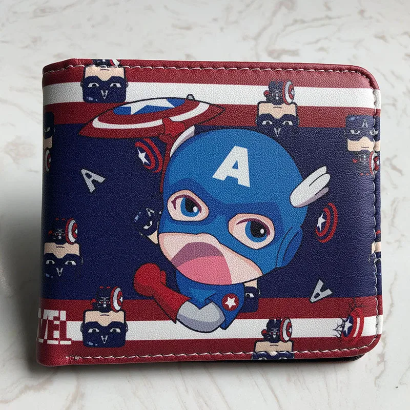 Top Trends: Marvel Men Wallet Q Version Captain America SpiderMan Wallet Men Comic Version Super Heroes Wallet Women With Card Holder Wallet Shoppable Styles