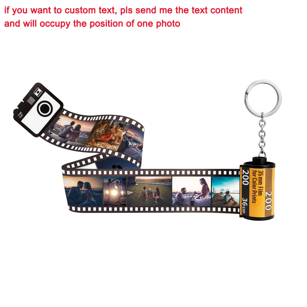 Top Trends: HIBODY 5 10 15 20 OEM Photo Film Keychain Couple Gift DIY Photo Text Album Cover Commemorative Keychain Shoppable Styles - Image 2