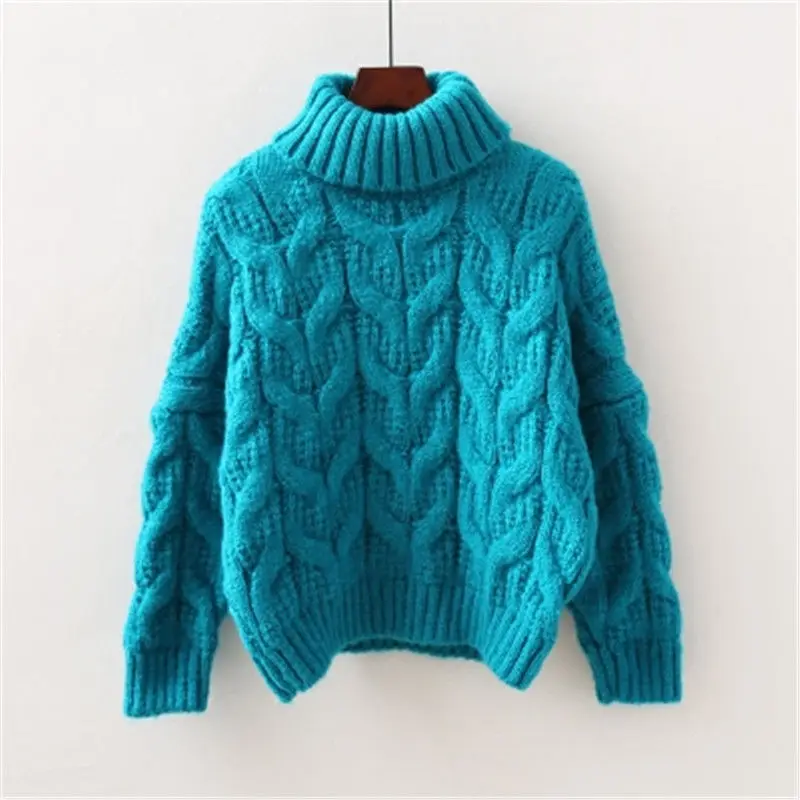 Top Trends: Women Elegant Autumn Winter Twisted Pattern Sweater Pullovers Female Knitted Bottoming Shirts Lady Outwear Knitting Jumpers Shoppable Styles