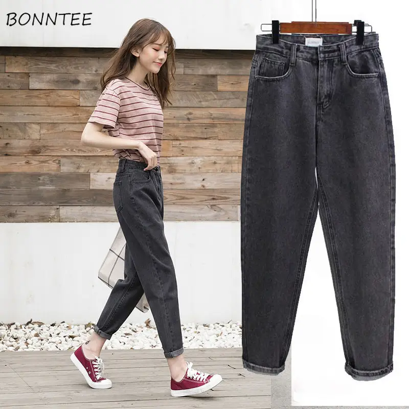 Top Trends: Jeans Women Spring Summer Trendy Korean Style Simple All-match Kawaii Harajuku Streetwear High Quality Ulzzang Womens Trousers Shoppable Styles