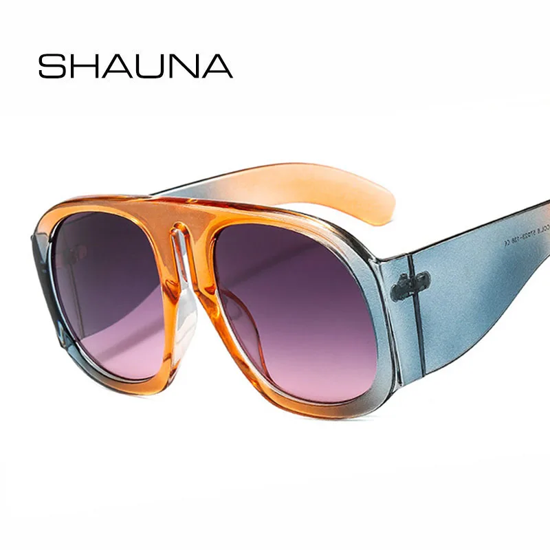 Top Trends: SHAUNA Oversize Gradient Colorful Frame Round Sunglasses UV400 Shoppable Styles