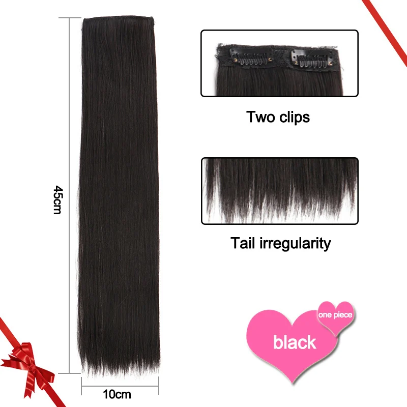 Top Trends: DIANQI Synthetic Hair Long Straight 2 Clips On Hair Extension Different Lengths For Women Shoppable Styles - Image 4