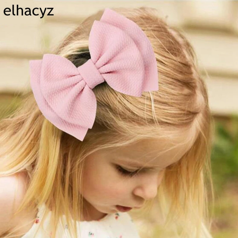 Top Trends: New Chic 6&quot; Bullet Fabric Hair Bow Clip For Girls Popular Headwear Big Bow Barrettes Hairpin Kids Hairgrip DIY Hair Accessories Shoppable Styles