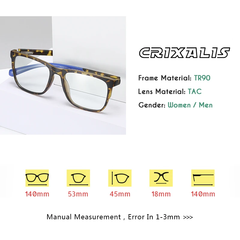 Top Trends: CRIXALIS Ultralight Blue Light Blocking Glasses Men Fashion Square Reading Optics Eyeglasses Frame Women Computer Eyewear UV400 Shoppable Styles - Image 2