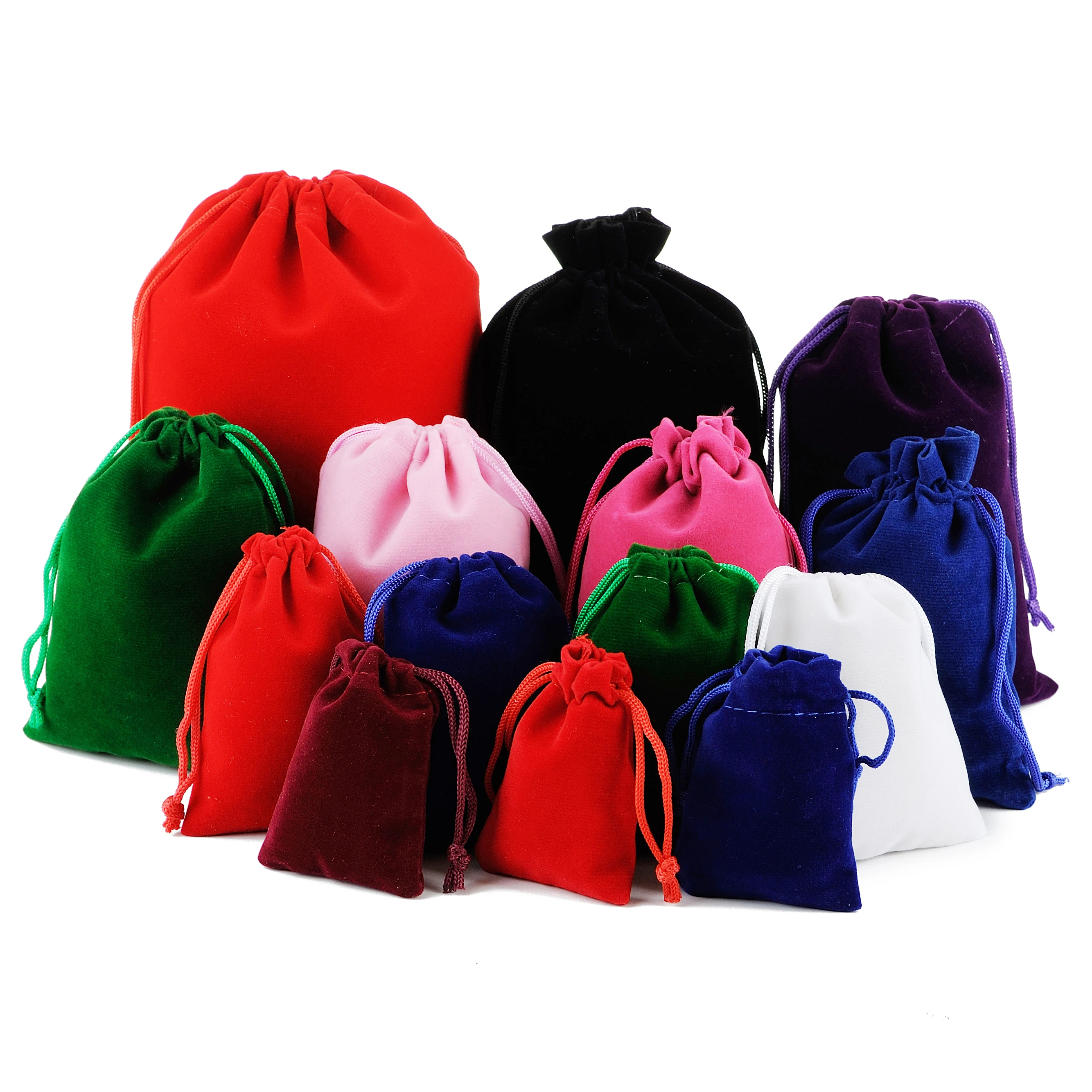 Top Trends: 10Pcs 5x7 Velvet Bag Drawstrings Pouches Small Size Jewelry Gift Display Packing Bags Flannel Sachet Fabric Bolsa Shoppable Styles - Image 4