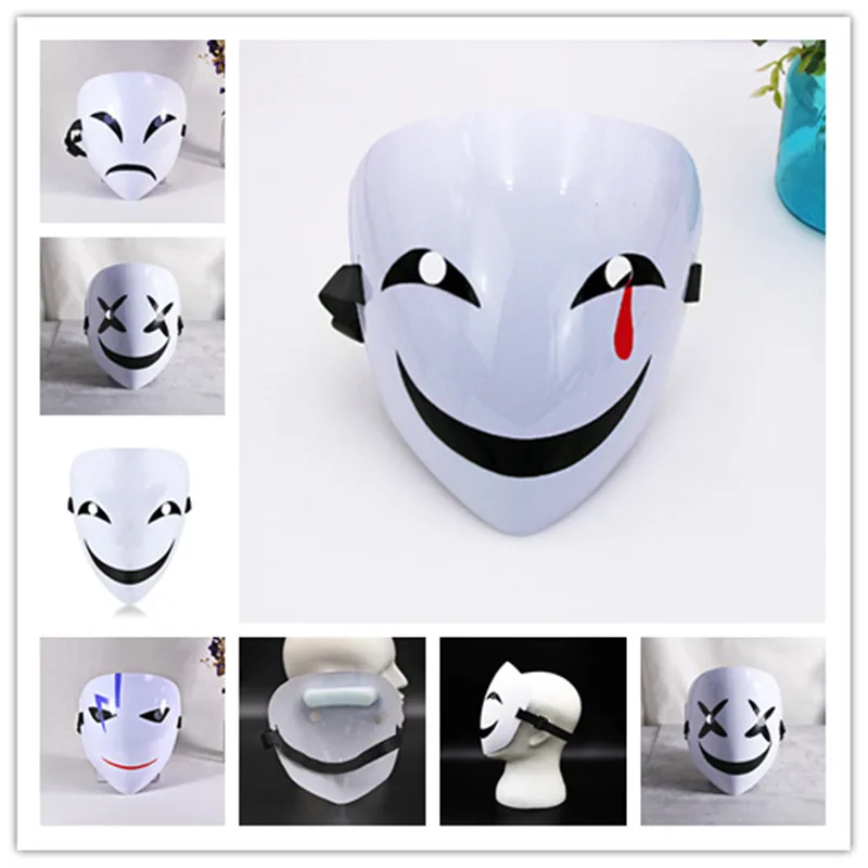 Top Trends: Halloween Black Bullet PVC Shadow Mask Dress Grimace Cosplay V - Shaped Clown Plastic Black Mask Prop Party Shoppable Styles