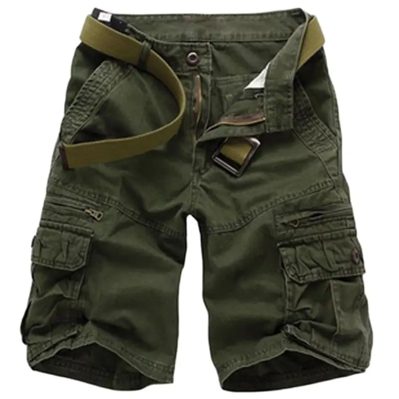 Top Trends: Shorts Men Cotton Cargo Shorts ArmyGreen Tactical Loose Casual Homme Bermuda Shorts Male NO Belts 29-40 Pantalones Cortos Hombre Shoppable Styles