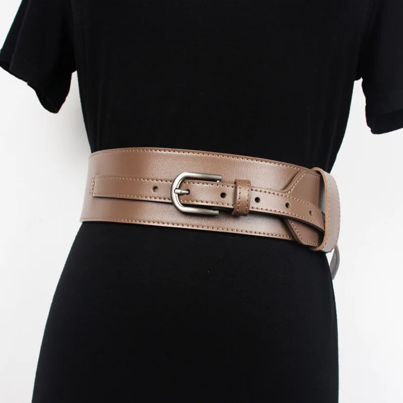 Top Trends: 2020 New Designer Women's Wide Black Brown Genuine Leather Belt Body Harness Belts For Women Luxury Designer Brand Waistband Shoppable Styles - Image 5