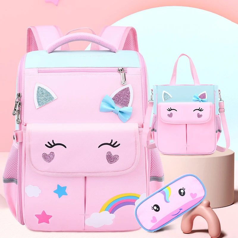 Top Trends: Girls&#039; Backpack Primary School Bag Backpacks For Children Kids Bag Orthopedic School Backpack 1 Grade Cute Backpack Schoolbag Shoppable Styles