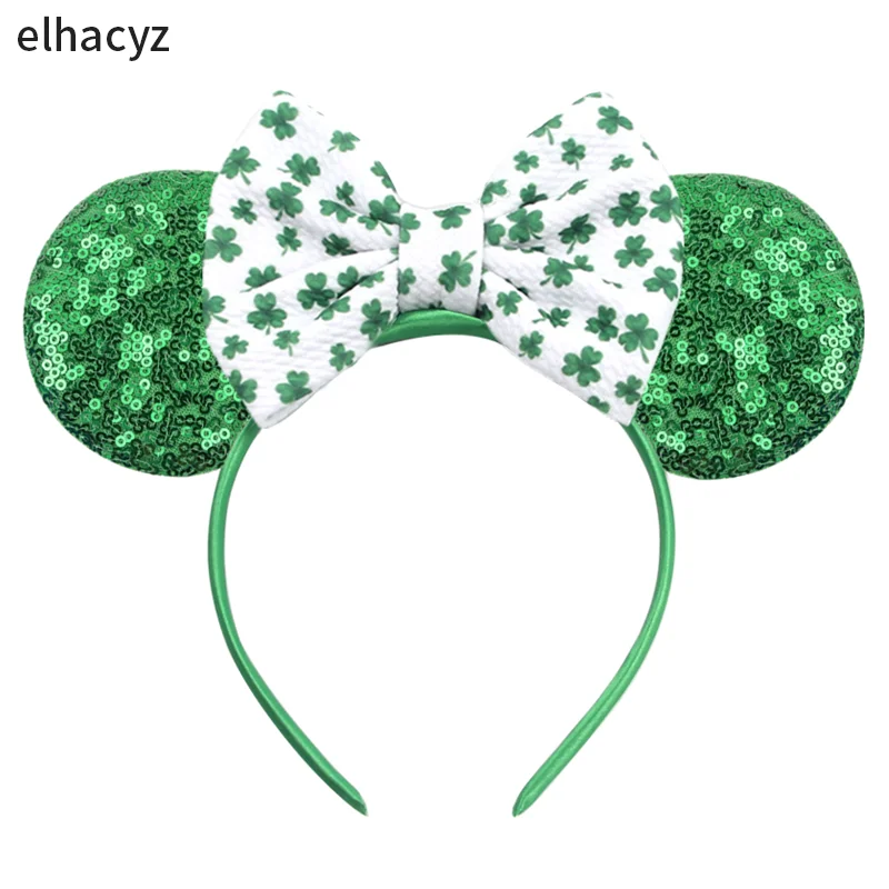 Top Trends: St. Patrick's Day Headband Irish Day Party Decoration Mouse Ears Hairband Lucky Green Shamrocks Headwear Festival Hair Accessory Shoppable Styles