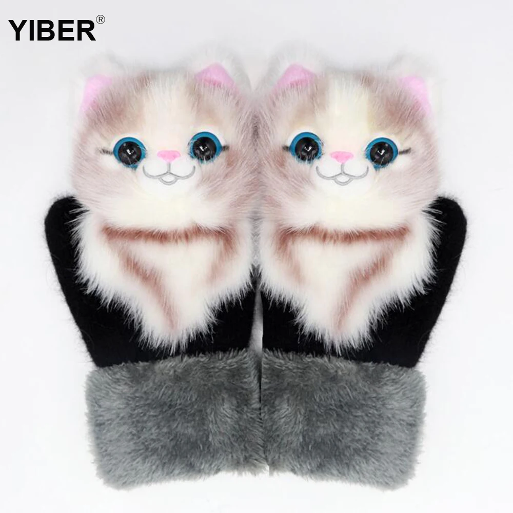 Top Trends: Winter Gloves Girls Christmas Gifts Kids Adults Gloves 5-15 Years Winter Warm Children's Plus Velvet Thickened Cartoon Outfit Shoppable Styles