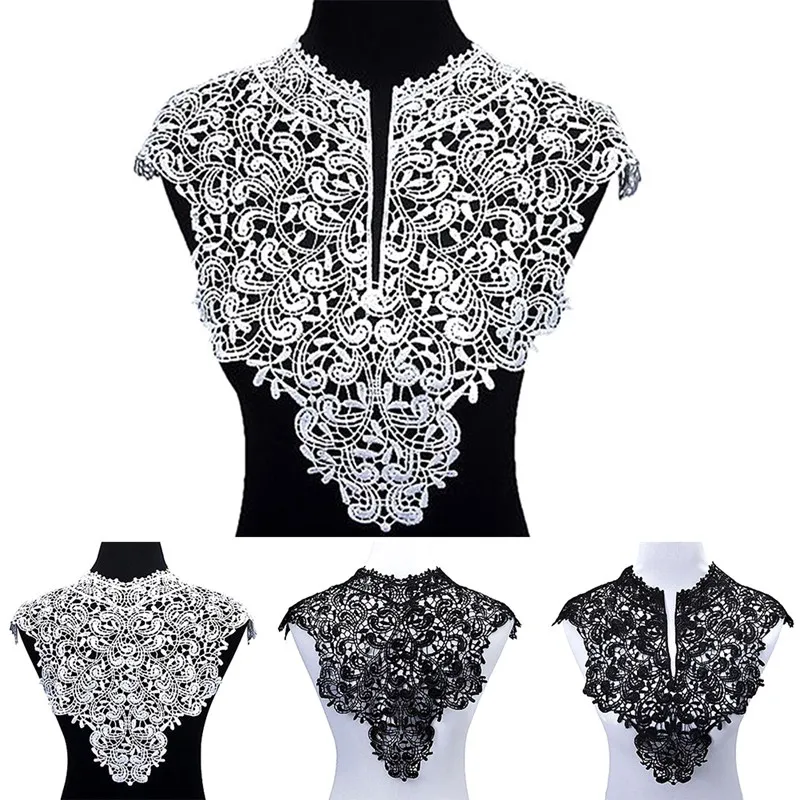 Top Trends: Women Neckline Clothes Detachable Tops European Embroidery Fake Collar DIY Elegant Lace Flower Sewing Apparel Accessories Hollow Shoppable Styles