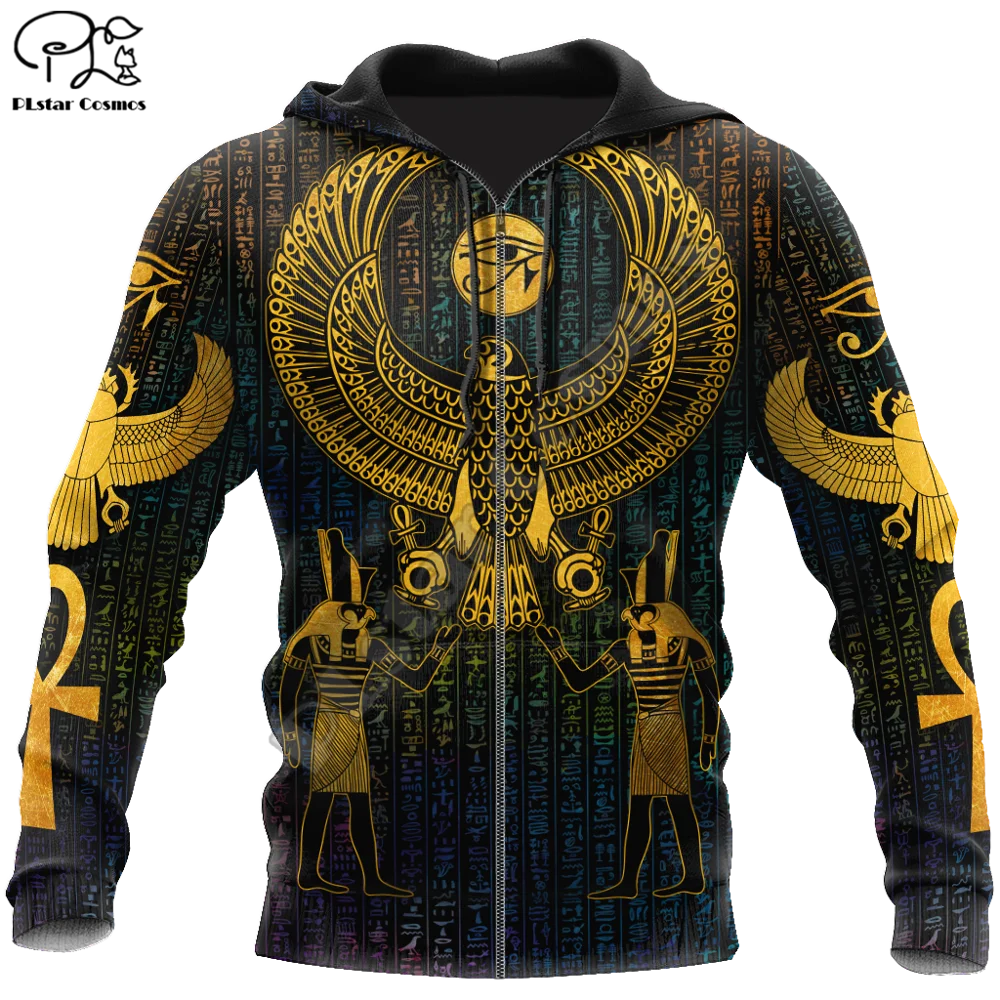 Top Trends: PLstar Cosmos Horus Egyptian Pharaoh Anubis Ancient Egypt Tattoo 3DPrint Men / Women Streetwear Pullover Casual Funny Hoodies A-5 Shoppable Styles - Image 2