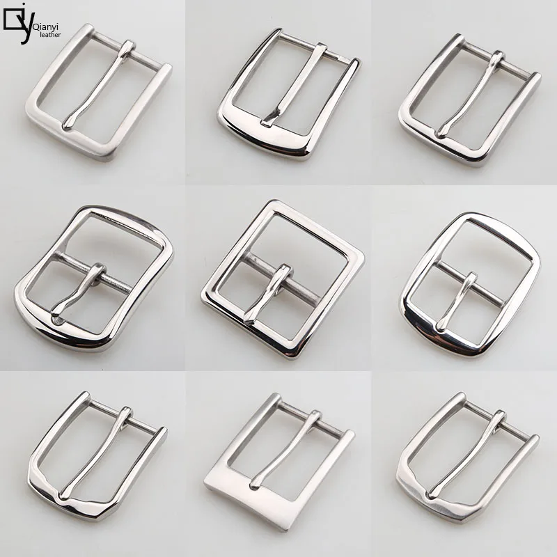 Top Trends: 1pcs Metal 35mm Stainless Steel Belt Buckle For Men Single Pin Belt Half Buckle Fit For 32mm-34mm Shoppable Styles