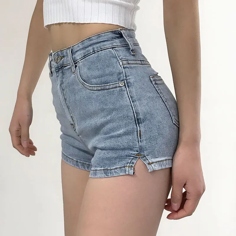 Top Trends: 2021 New Hot Summer Jean High-waist Denim Shorts Casual Loose Oversized Elastic Korean Style Women Short Shoppable Styles