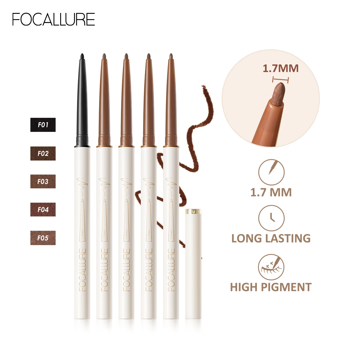 Top Trends: FOCALLURE Ultra-slim Eyeliner Gel Pencil Long Wear Waterproof Soft High Pigment Long-lasting Eye Liner Tool Pen Makeup Cosmetics Shoppable Styles