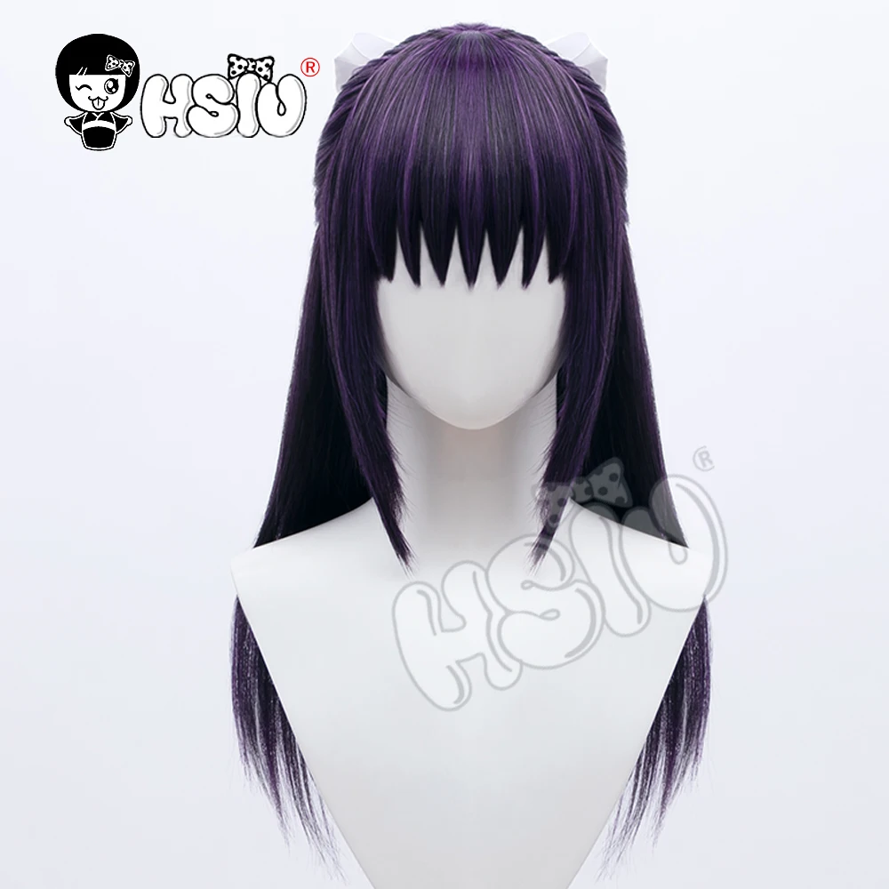 Top Trends: Iori Utahime Cosplay Wig Jujutsu Kaisen Cosplay HSIU Black And Purple Mixed Long Hair+ Free White Bow Hair Accessories + Wig Net Shoppable Styles