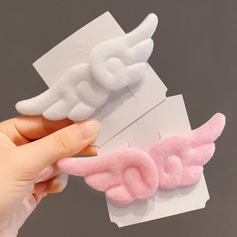 Top Trends: Super Cute Angel Wing Plush Hairpin Children Girl Hair Clip Accessories Barrettes Hairgrip Headdress Headwear Hairclip Ornaments Shoppable Styles