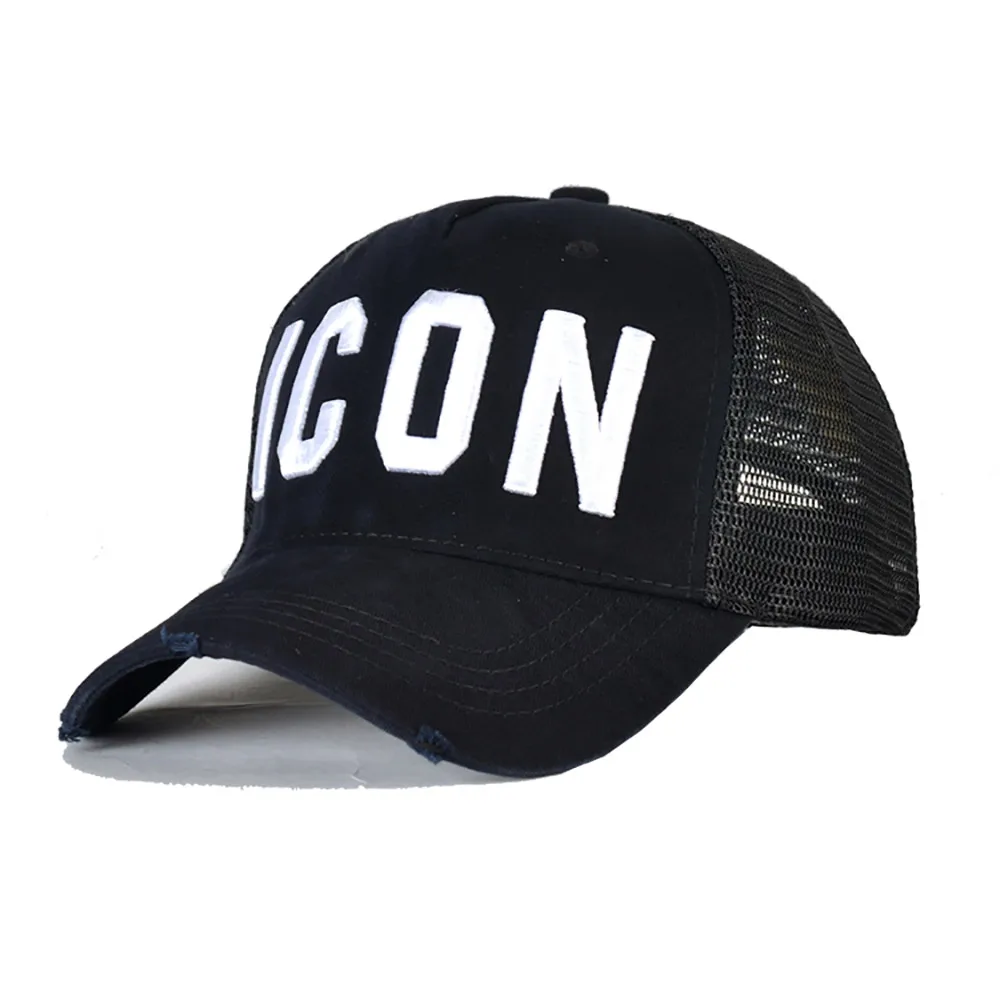 Top Trends: DSQICOND2 DSQ Mesh Summer Baseball Cap For Men Women Embroidery ICON Letters Dad Hat Hip Hop Trucker Cap Hombre Gorras Casquette Shoppable Styles