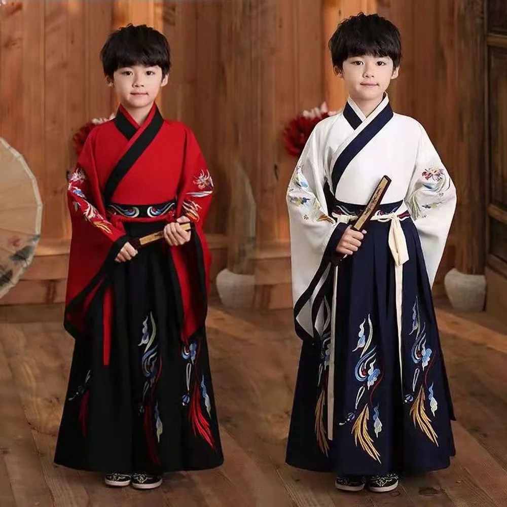 Top Trends: Boys Hanfu Stage Outfit Chinese Dress Baby Boy New Year Tang Suit Children Ancient Chinese Traditional Costume For Kids Shoppable Styles