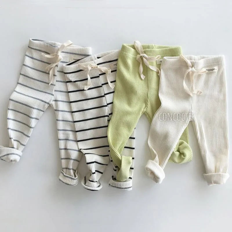 Top Trends: 2023 New Baby Boy Cotton Leggings Candy Colors Pants For Girls Pp Pants Kids Casual Pants Infant Striped Leggings Trousers Shoppable Styles