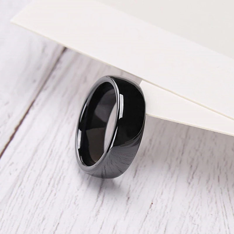 Top Trends: Tigrade 2 / 4 / 6mm White Ceramic Ring Black Wedding Engagement Band Men Women Rings Minimalist Fashion Special Anillos Gentle Shoppable Styles - Image 5