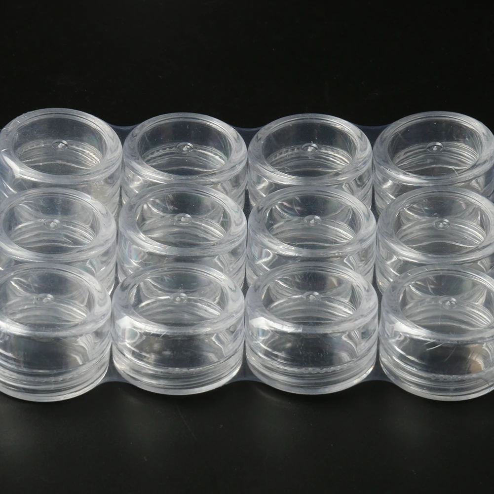 Top Trends: 4pcs Plastic Storage Box Transparent Small Round Container Jar Refillable Cosmetic Portable Boxes For Jewelry Display Packaging Shoppable Styles - Image 6