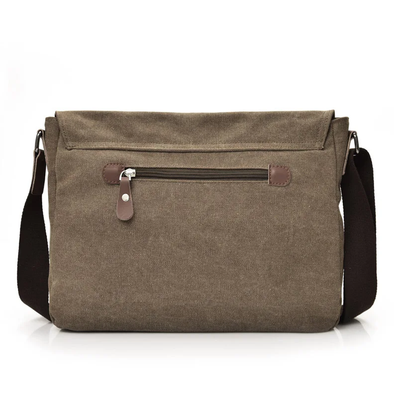 Top Trends: Weysfor Solid Canvas Messenger Crossbody Satchel Bags Buckle Casual Portable Shoulder Bag Satchel Pack Laptop Shoulder Bag Shoppable Styles - Image 3