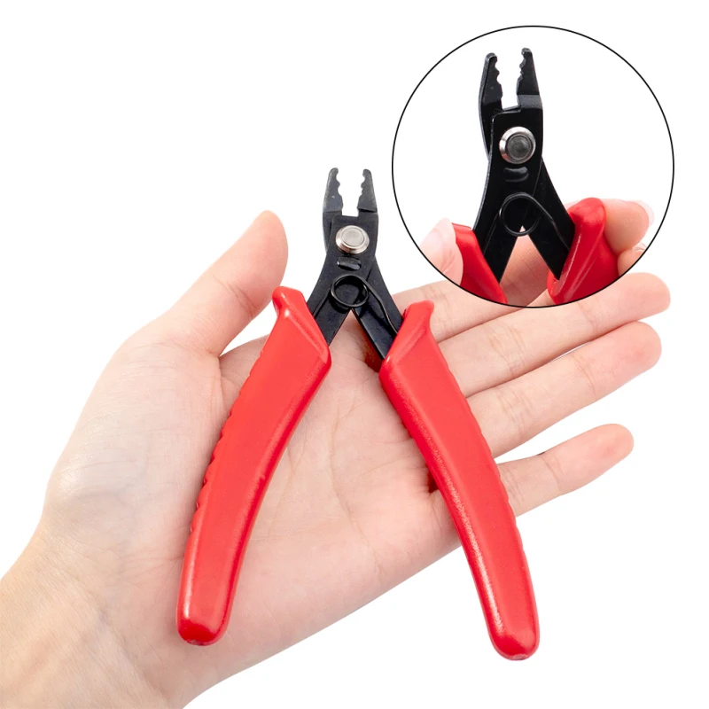 Top Trends: 45 # Carbon Steel Jewelry Pliers For Jewelry Making Supplies Crimper Pliers For Crimp Beads Red Crimping Pliers 12.8x8.3x0.9cm Shoppable Styles - Image 3