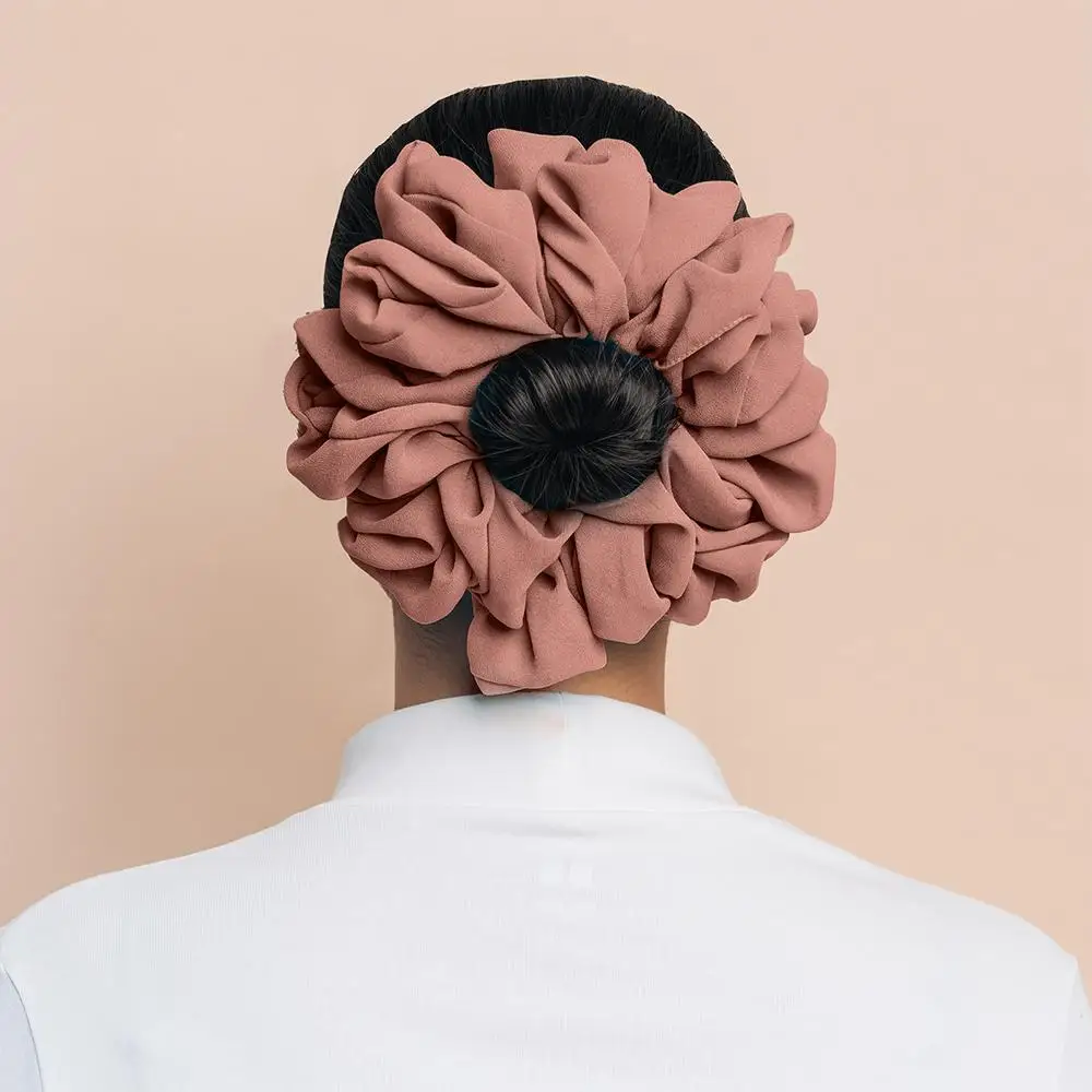 Top Trends: Plain Candy Color Malaysian Bunch Hair Tie Women Bubble Chiffon Rubber Band Shawl Muslim Hijab Cap Volumizing Scrunchie Headband Shoppable Styles