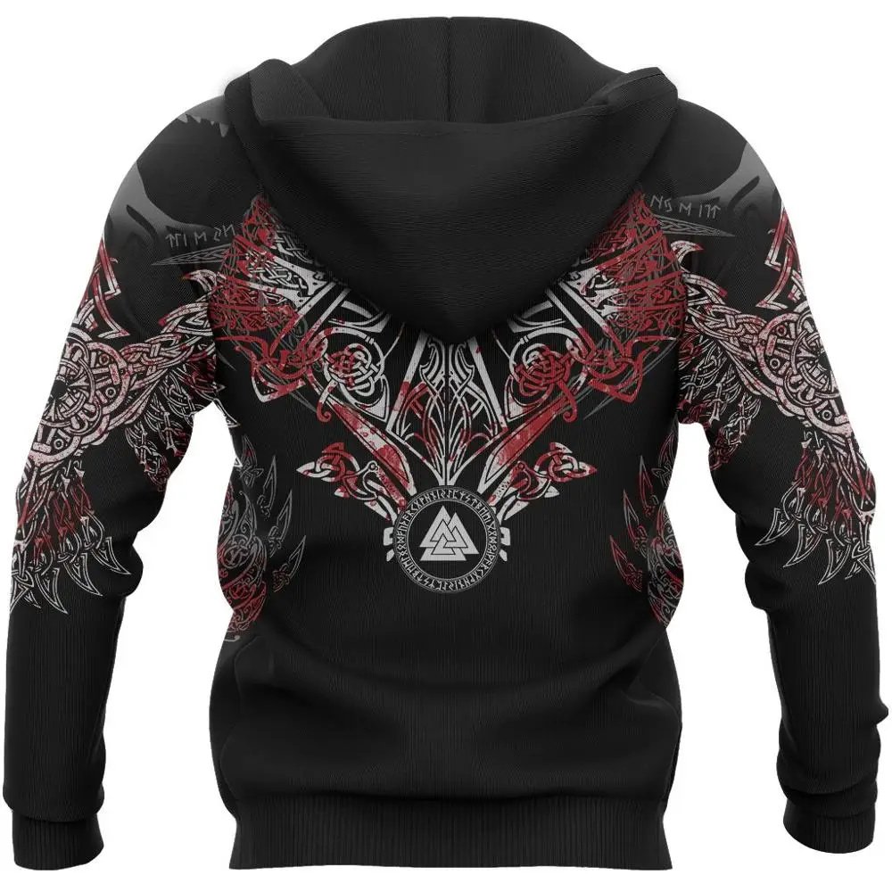 Top Trends: Tattoo Pullover Hoodie Raven Of Odin 3D Printed Mens Zip Up Hoodie Harajuku Streetwear Unisex Casual Jacket Tracksuits KJ0140 Shoppable Styles - Image 4