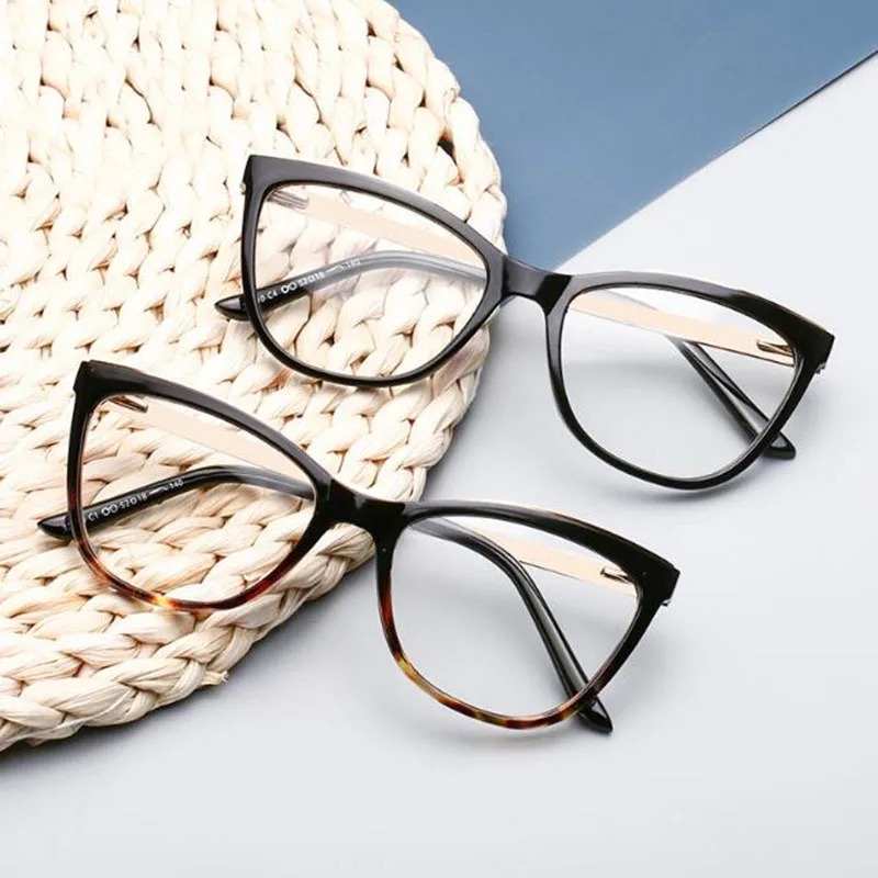 Top Trends: Diopter 0 -0.5 -0.75 -1.0 -1.5 -2.0 -3.0 To -8.0 Myopia Glasses Anti Blue Light Cat Eye Big Frame Prescription Eyewear Shoppable Styles - Image 5