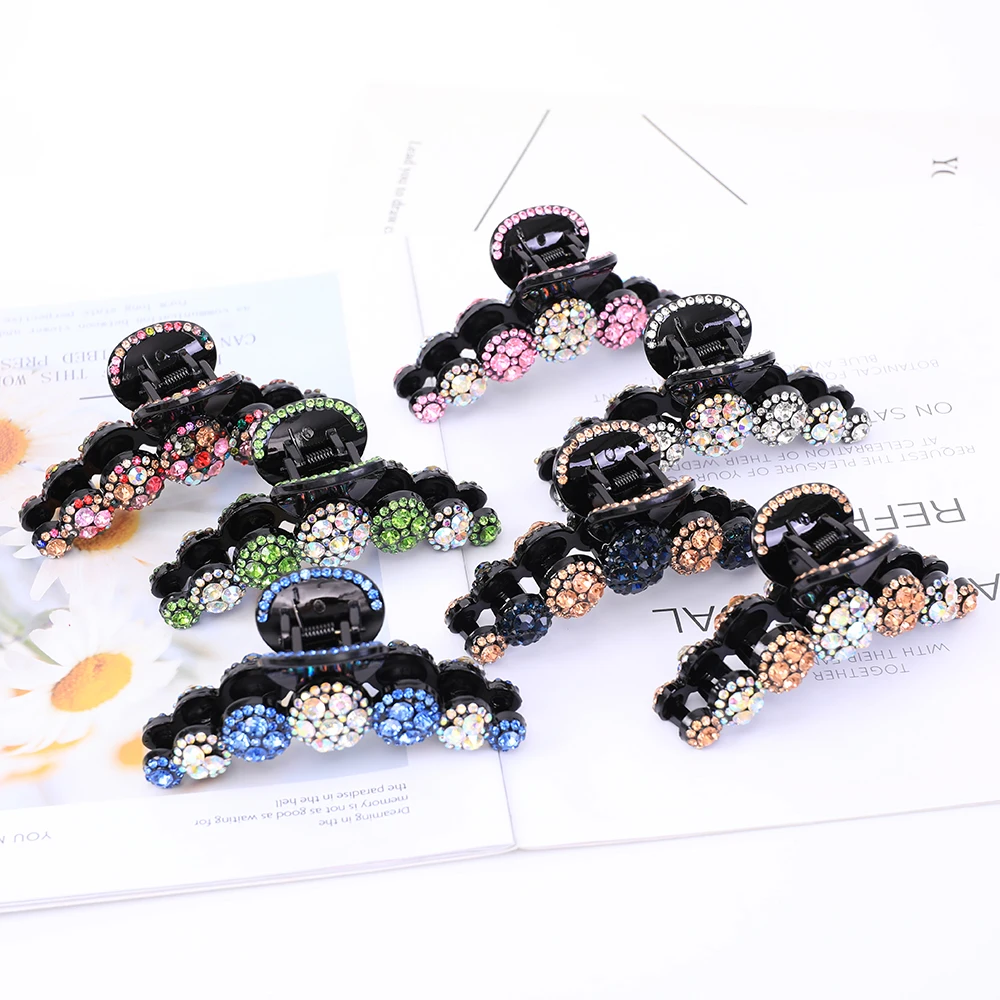 Top Trends: Big Rhinestone Hair Claws Crab Hairpins Crystal Hair Clips Barrettes Bow Ponytail Women Hair Accessories Ornaments Hairgrip Shoppable Styles - Image 3