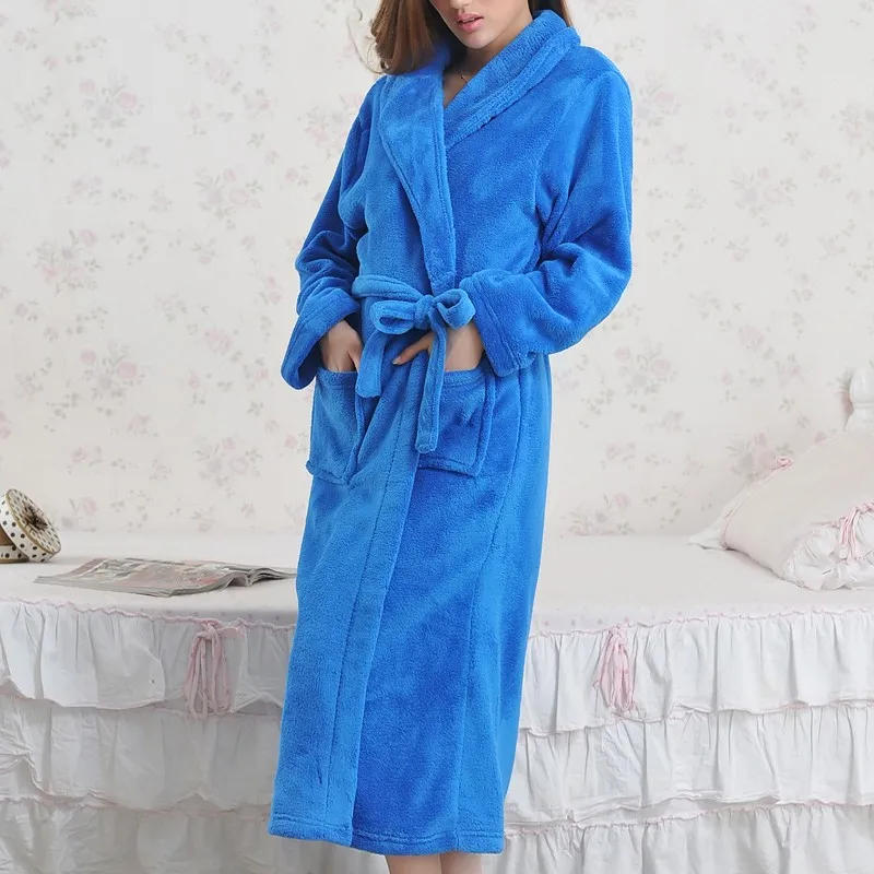 Top Trends: Casual Women Sleepwear Flannel Nightwear Kimono Robe Gown Warm Intimate Lingerie Home Clothes 2021 New Nightdress Homewear Shoppable Styles