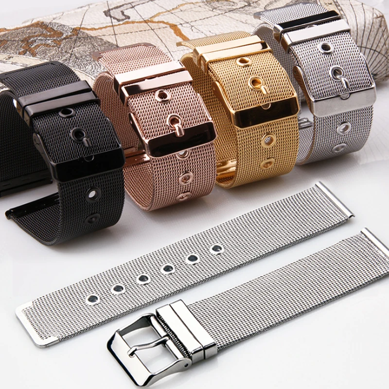 Top Trends: Stainless Steel Watch Band, 14 / 16 / 18 / 20 / 22 / 24mm Loop Strap, Universal Adjustable Writst Belt Shoppable Styles