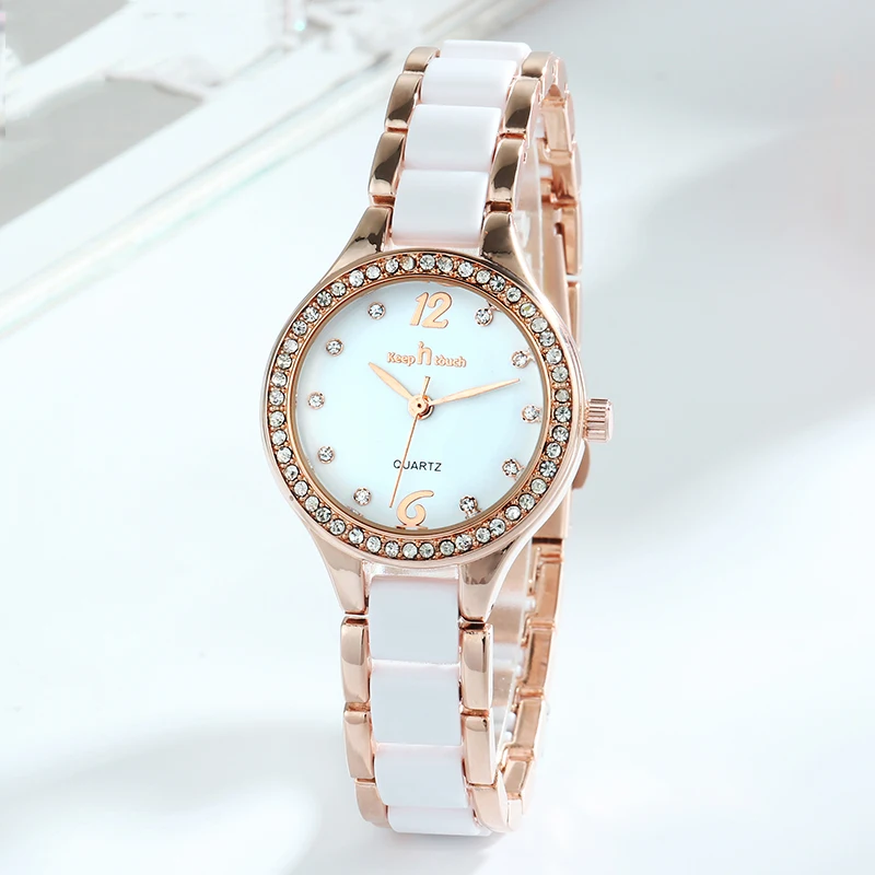 Top Trends: Luxury Crystal Diamond Watches Women Fashion Waterproof Quartz Ladies Casual Watch Women Ceramics Strap Relogio Feminino 2022 Shoppable Styles