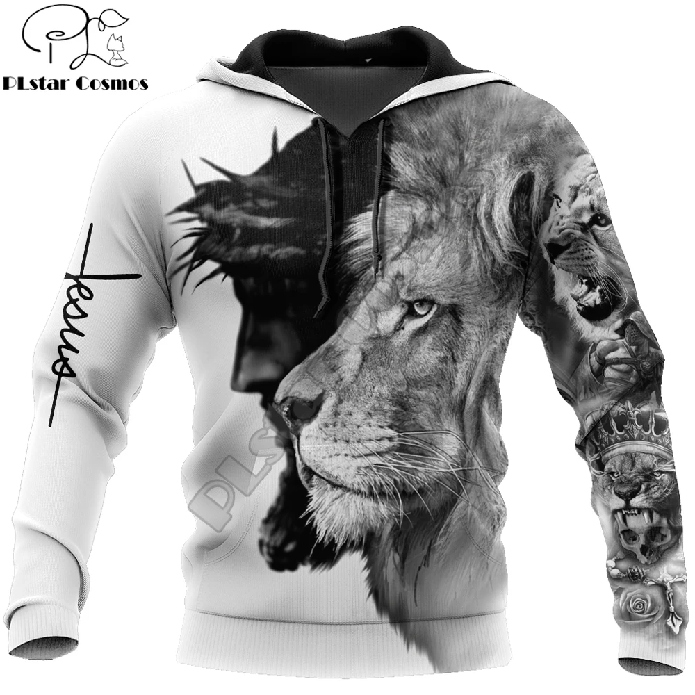 Top Trends: Jesus And Lion Pattern 3D All Over Printed Mens Autumn Hoodie Sweatshirt Unisex Streetwear Casual Zip Jacket Pullover KJ652 Shoppable Styles